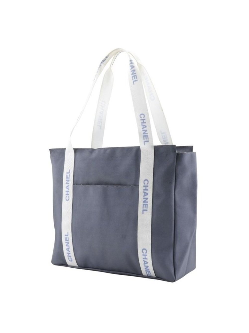 Chanel Logo Sport Line Nylon Gray Tote Bag - Picture 2 of 10
